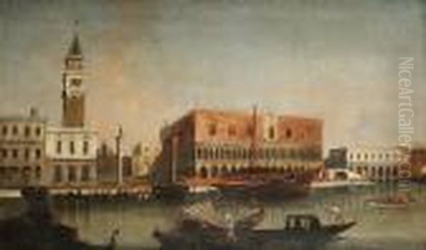 The Molo From The Bacino Di San Marco, Venice Oil Painting by (Giovanni Antonio Canal) Canaletto