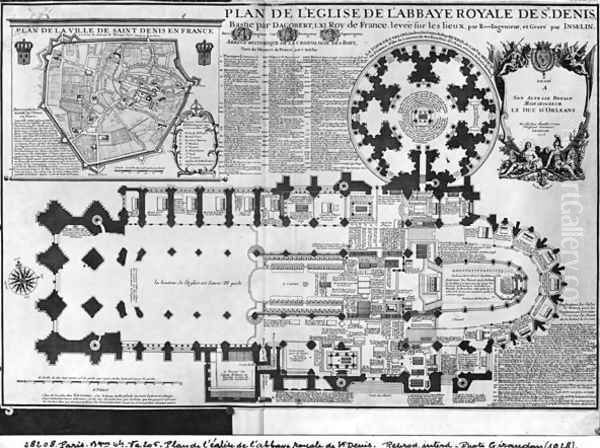 Plan of the Abbey Church of St Denis Oil Painting by Charles Inselin