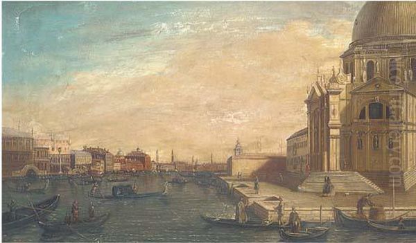 Entrance To The Grand Canal Looking East Oil Painting by (Giovanni Antonio Canal) Canaletto