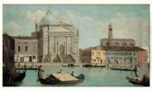 Vue De Venise Avec L'eglise Du Redempteur Oil Painting by (Giovanni Antonio Canal) Canaletto