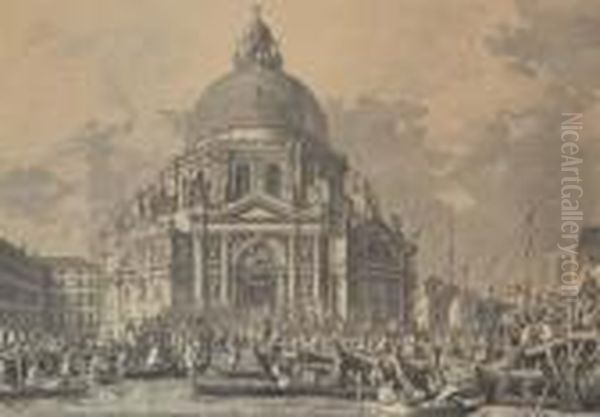 Solennita Del Corpus Domini Durante La Republica Di Venezia Oil Painting by (Giovanni Antonio Canal) Canaletto