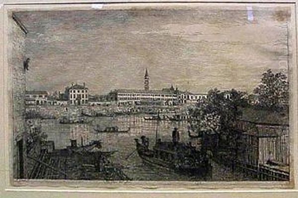 Alle Porte Del Dolo (bromberg 5) Oil Painting by (Giovanni Antonio Canal) Canaletto