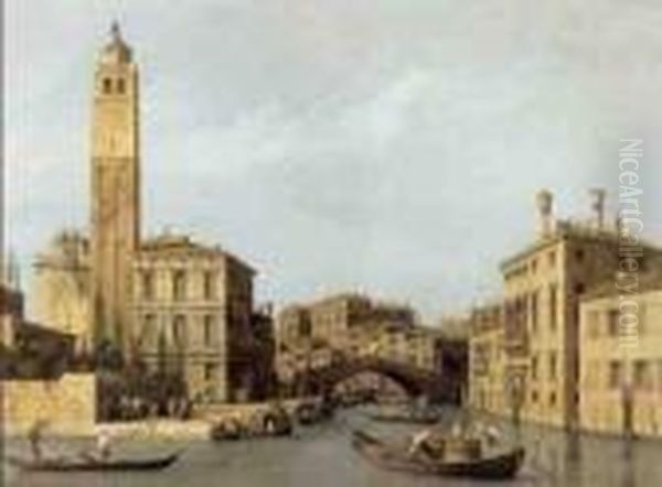 The Grand Canal With San 
Geremia, Palazzo Labia And The Entrance To The Cannareggio, Venice Oil Painting by (Giovanni Antonio Canal) Canaletto