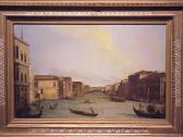 The Grand Canal Oil Painting by (Giovanni Antonio Canal) Canaletto