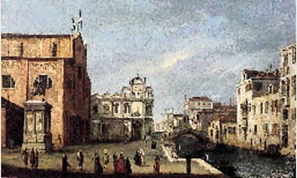 Ecole De Vue De Venise Oil Painting by (Giovanni Antonio Canal) Canaletto