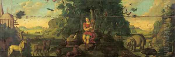 Orpheus charming the animals Oil Painting by Frederik Bouttats I