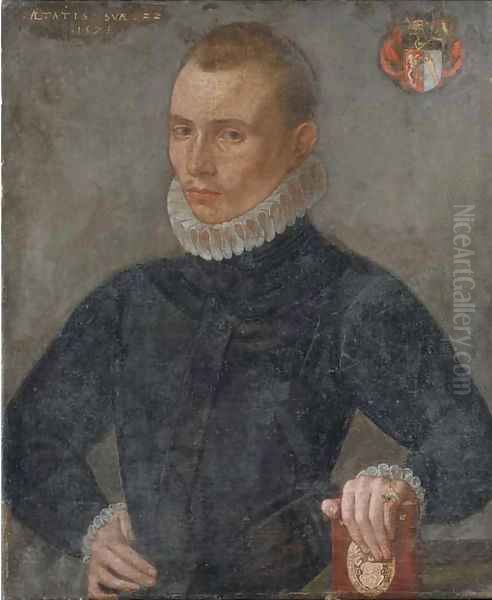 Portrait of a gentleman Oil Painting by Pieter Jansz. Pourbus I