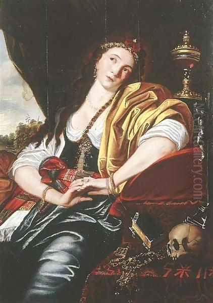 The Penitent Magdalen Oil Painting by Abraham Janssens Van Nuyssen I