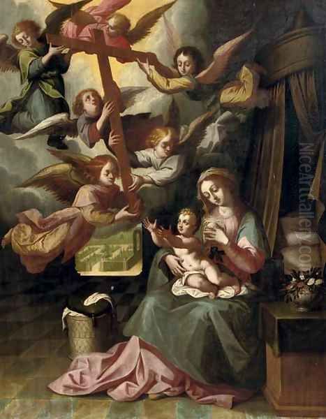 The Christ Child being presented with the Cross Oil Painting by Hendrik van Balen