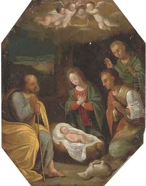 The Adoration of the Shepherds Oil Painting by Hendrik van Balen