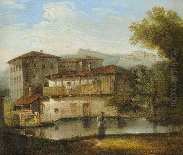 Veduta Di Mulino Oil Painting by Guiseppe Canella