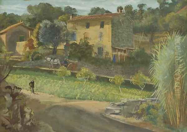 Mougins Oil Painting by Aleksandr Evgen'evich Iakovlev