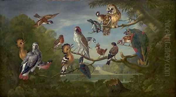 A concert of birds Oil Painting by Pieter Casteels III