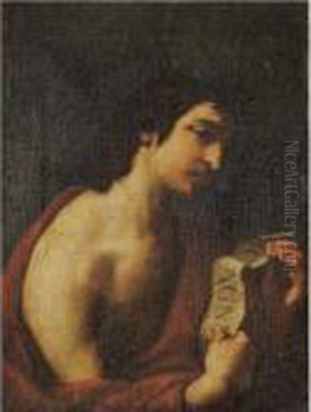 Saint John The Baptist Oil Painting by Simone Cantarini Il Pesarese