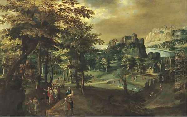 The Calling of Saint Zacchaeus Oil Painting by Gillis Van Coninxloo III