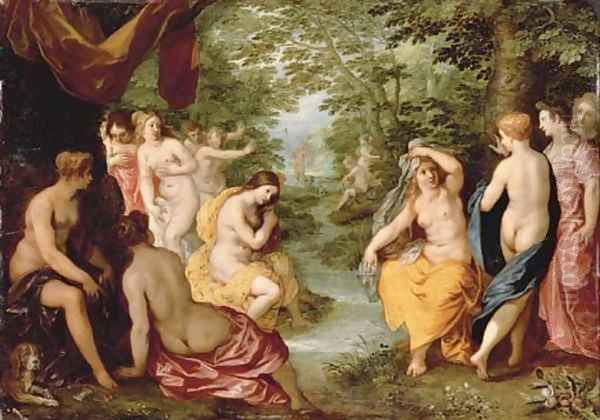 Diana and Actaeon Oil Painting by Hendrik Van Balen II