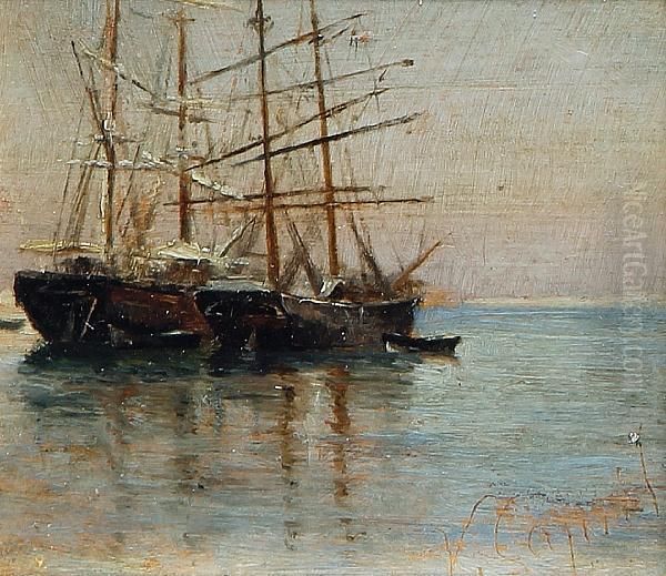 Barche Oil Painting by Vincenzo Caprile