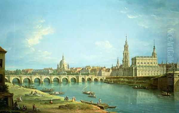 A View of Dresden Oil Painting by Antonio Joli