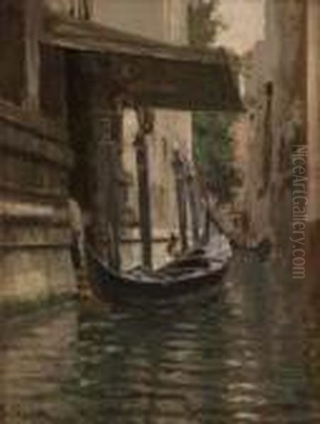 Rio Di Venezia Oil Painting by Vincenzo Caprile