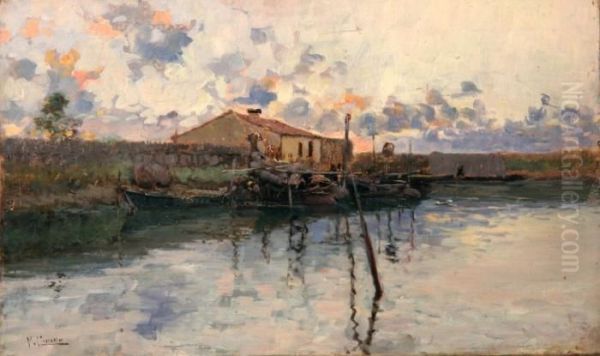 Chioggia Oil Painting by Vincenzo Caprile