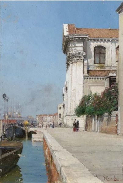 Scorcio Veneziano Oil Painting by Vincenzo Caprile