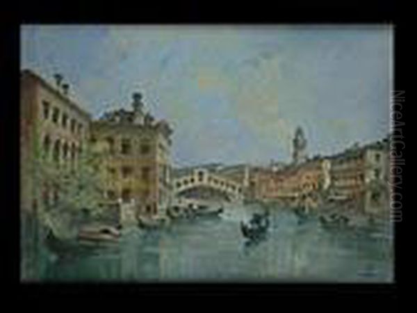 Venezianische Ansicht Oil Painting by Vincenzo Caprile