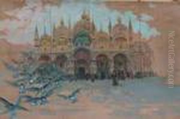 Venezia Oil Painting by Vincenzo Caprile