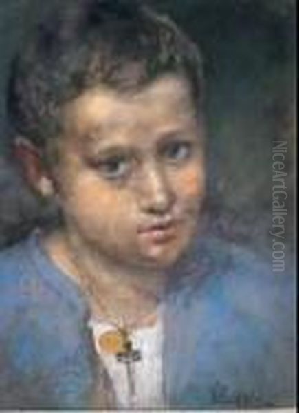 Volto Di Ragazzo Oil Painting by Vincenzo Caprile