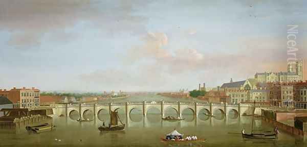 Westminster Bridge Oil Painting by Antonio Joli