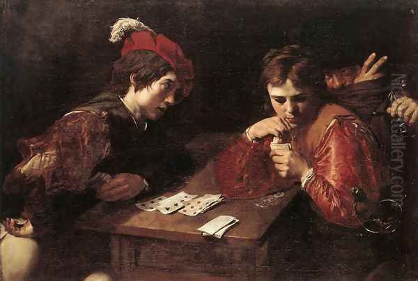 Card Sharpers Oil Painting by The Elder Jacob Van