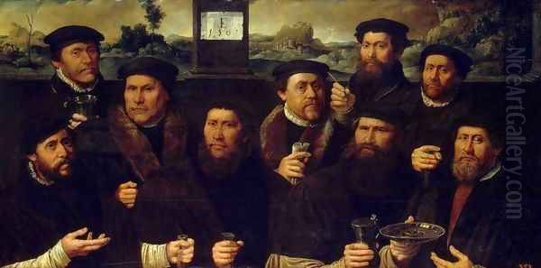 Group Portrait of the Amsterdam Shooting Corporation Oil Painting by Dirck Jacobsz