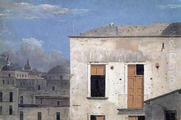 Buildings in Naples Oil Painting by Thomas Jones