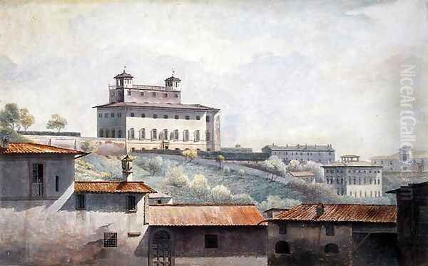 Villa Medici Rome Oil Painting by Thomas Jones