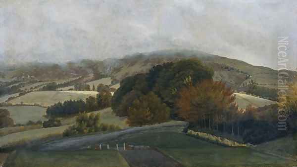 Carneddau Mountains from Pencerrig Oil Painting by Thomas Jones