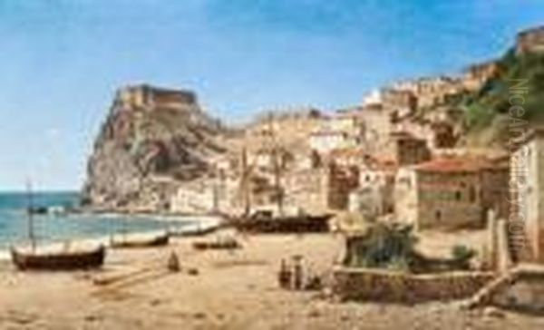 Vue De Messina, Sicile Oil Painting by Jacques Carabain