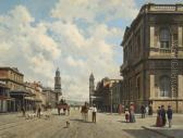 King William Street Oil Painting by Jacques Carabain