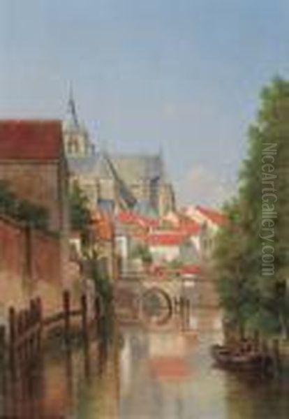 Zicht Te Mechelen Oil Painting by Jacques Carabain