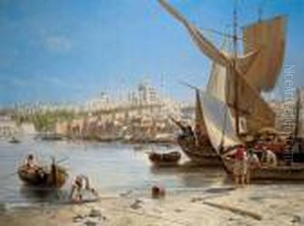 Constantinople Oil Painting by Jacques Carabain