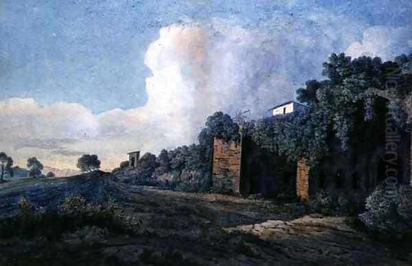 The Grotto of Ageria Oil Painting by Thomas Jones