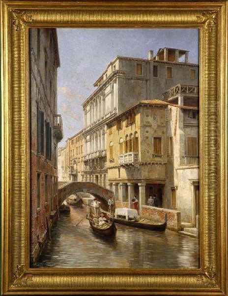 [vue De Venise .] Oil Painting by Jacques Carabain