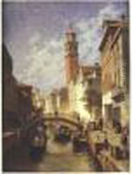 Vue De Venise Oil Painting by Jacques Carabain