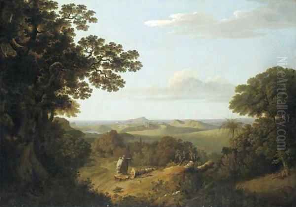 View of the Campi Flegrei from the Camadolise Convent near Naples Oil Painting by Thomas Jones