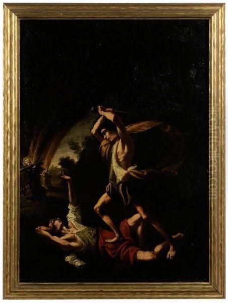 Cain Slaying Abel Oil Painting by Michelangelo Merisi Da Caravaggio