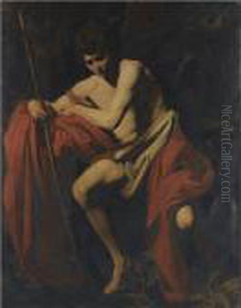 Saint John The Baptist Oil Painting by Michelangelo Merisi Da Caravaggio