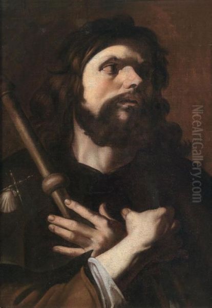 L'apostolo Giacomo Maggiore Oil Painting by Michelangelo Merisi Da Caravaggio