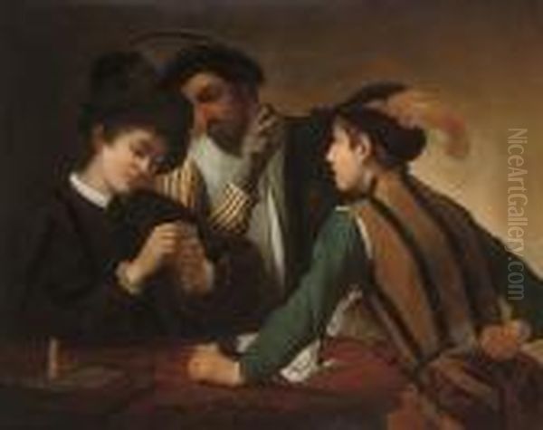 The Cardsharps Oil Painting by Michelangelo Merisi Da Caravaggio