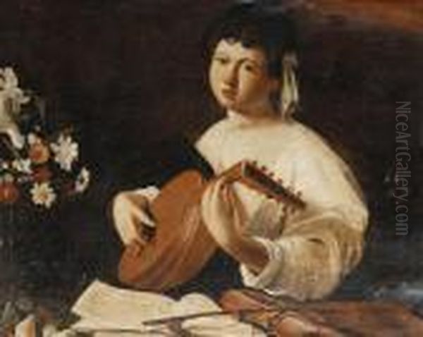 The Lute Player Oil Painting by Michelangelo Merisi Da Caravaggio