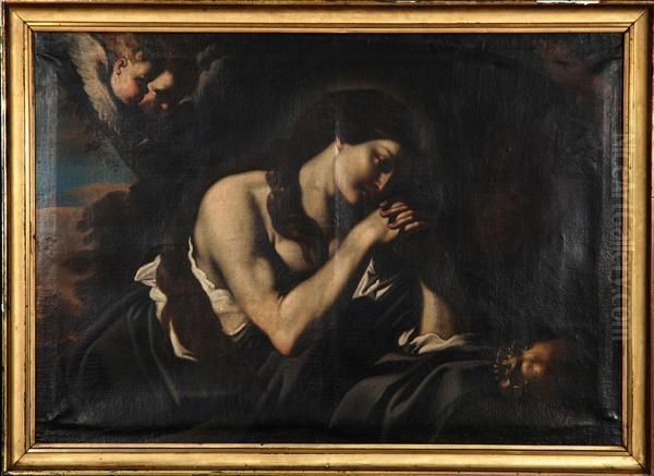 Maddalena Penitente Oil Painting by Michelangelo Merisi Da Caravaggio