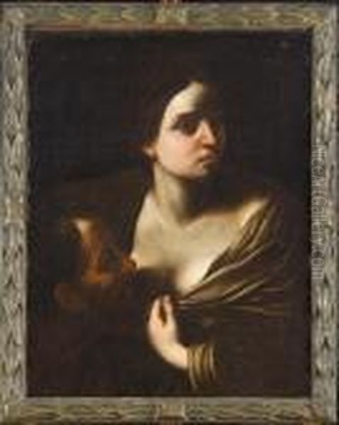 La Carita' Romana
 Olio Su Tela, Cm. 73 X 56 Oil Painting by Michelangelo Merisi Da Caravaggio