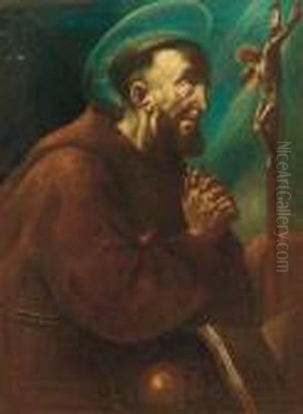 San Francesco Oil Painting by Michelangelo Merisi Da Caravaggio